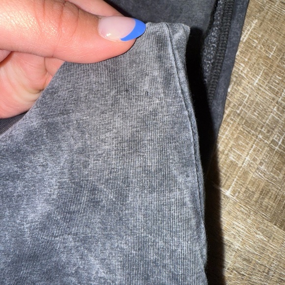 Aerie (XS) Grey Washed Pattern Chill. Play. Move Leggings with Knit Trim Sides - Picture 2 of 5